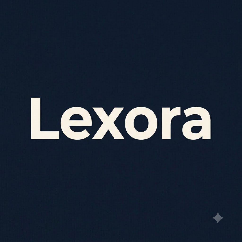 Lexora wordmark on a dark background.